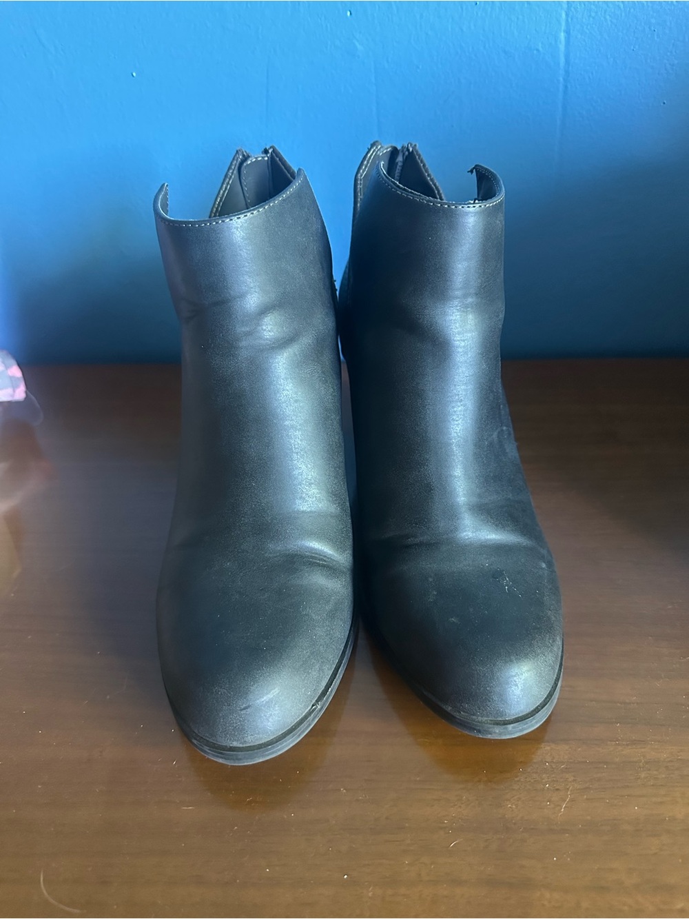 Simply Vera, Vera Wang Berlin Gray Leather Ankle Booties